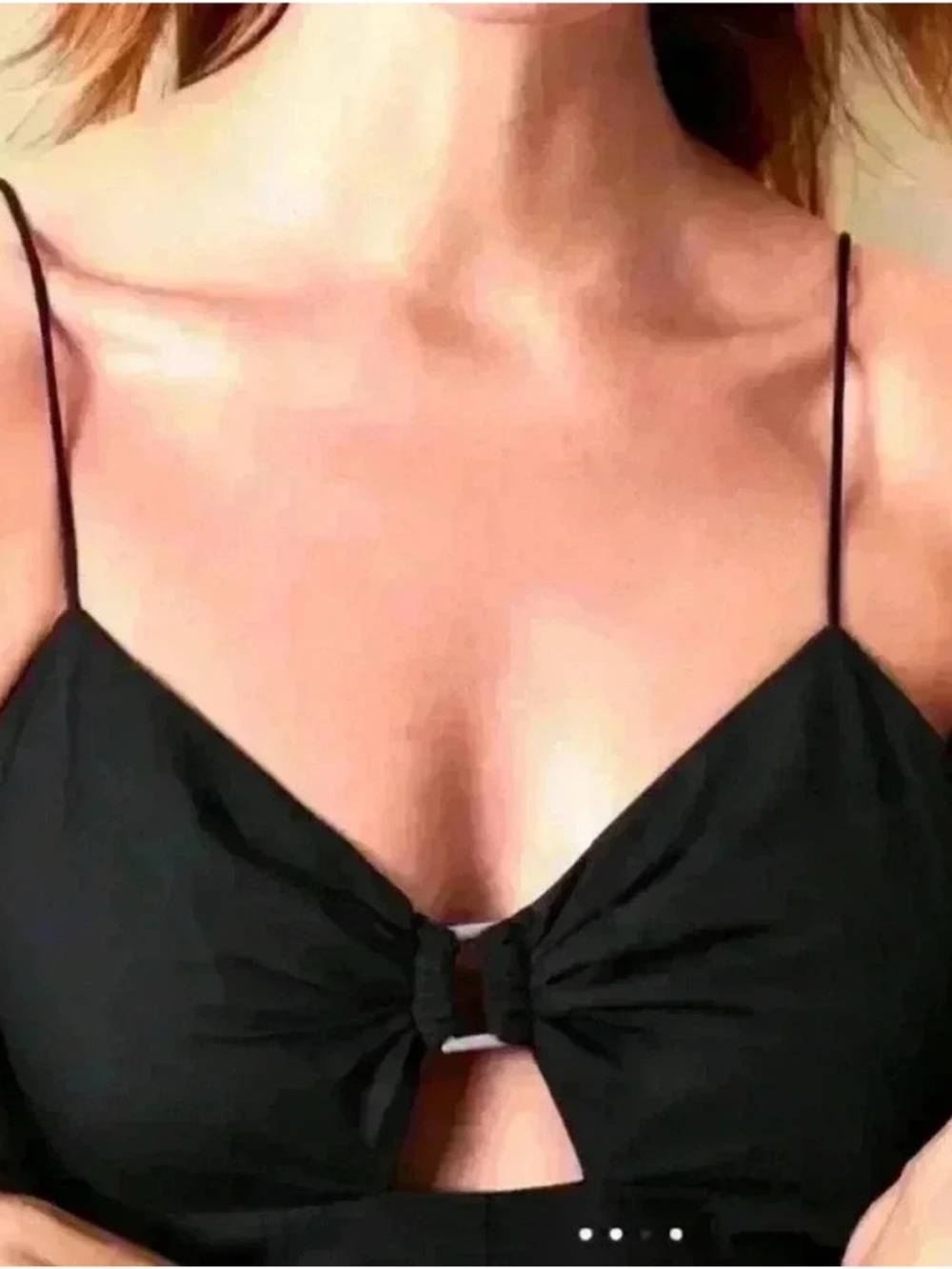 NEW Banana Republic Black Bandeau Midi Dress Pleated 100% Cotton Sz 4 NWT - Picture 3 of 16